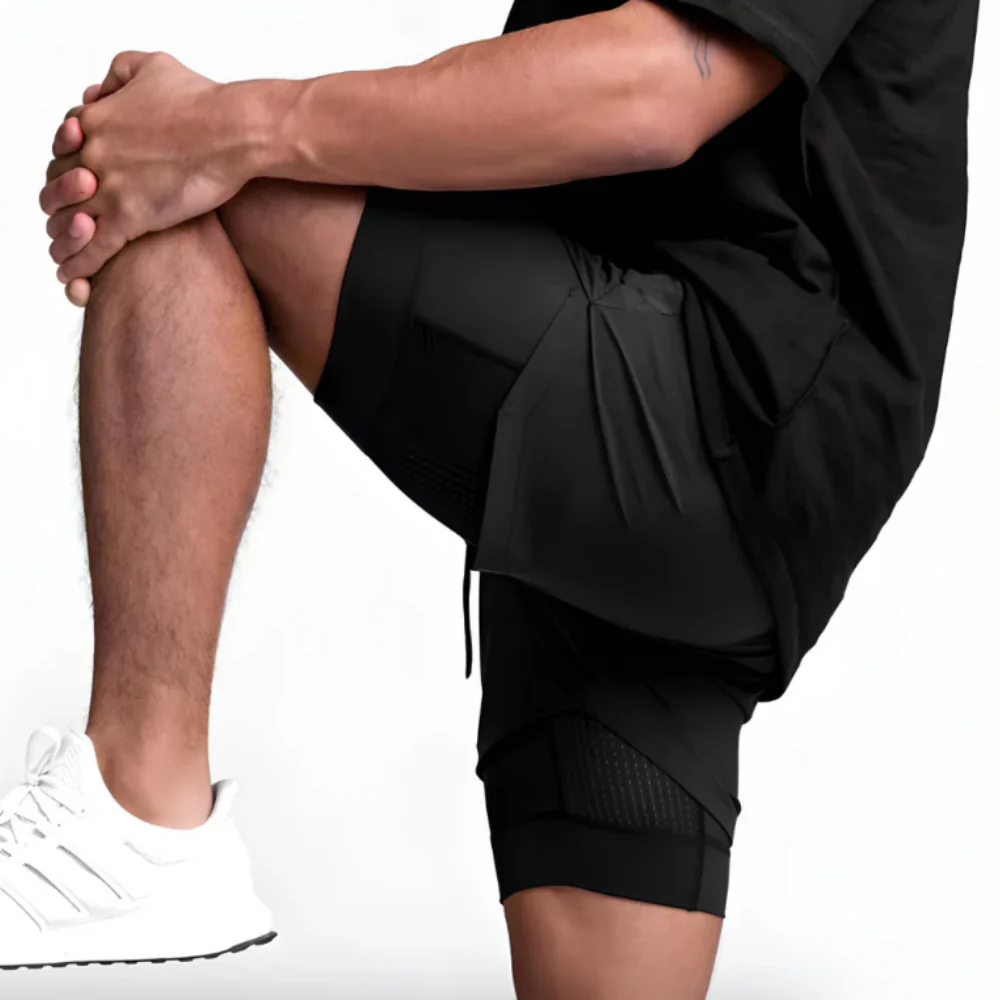 StepLock™ - Träningsshorts Med Studsfria Mobilfickor